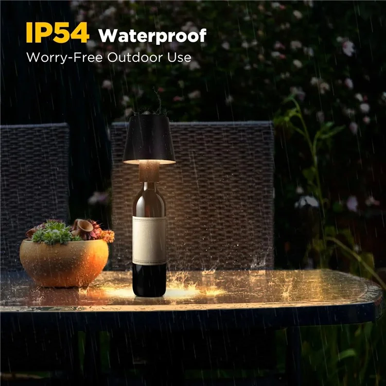 WY22519 Rechargeable RGB LED Lamp Portable Desk Light Bar Party Touch Control Wine Bottle Light - Black