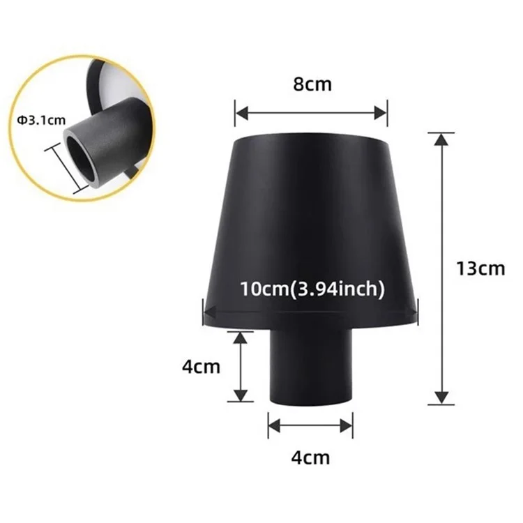 WY22519 Rechargeable RGB LED Lamp Portable Desk Light Bar Party Touch Control Wine Bottle Light - Black