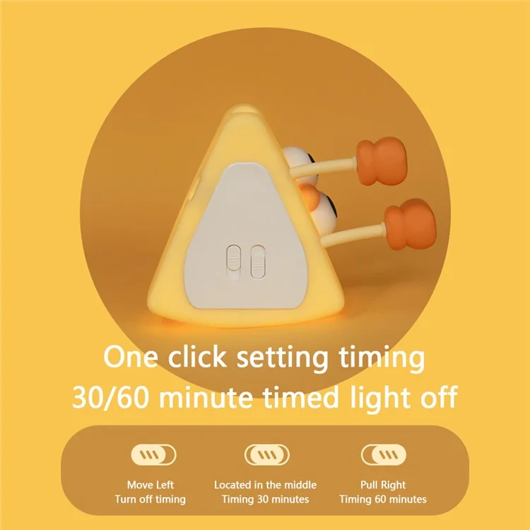 L54 Cute Cheese Silicone Touch Night Lamp Bedside Lamp Bedroom Decoration USB Recargable LED Light