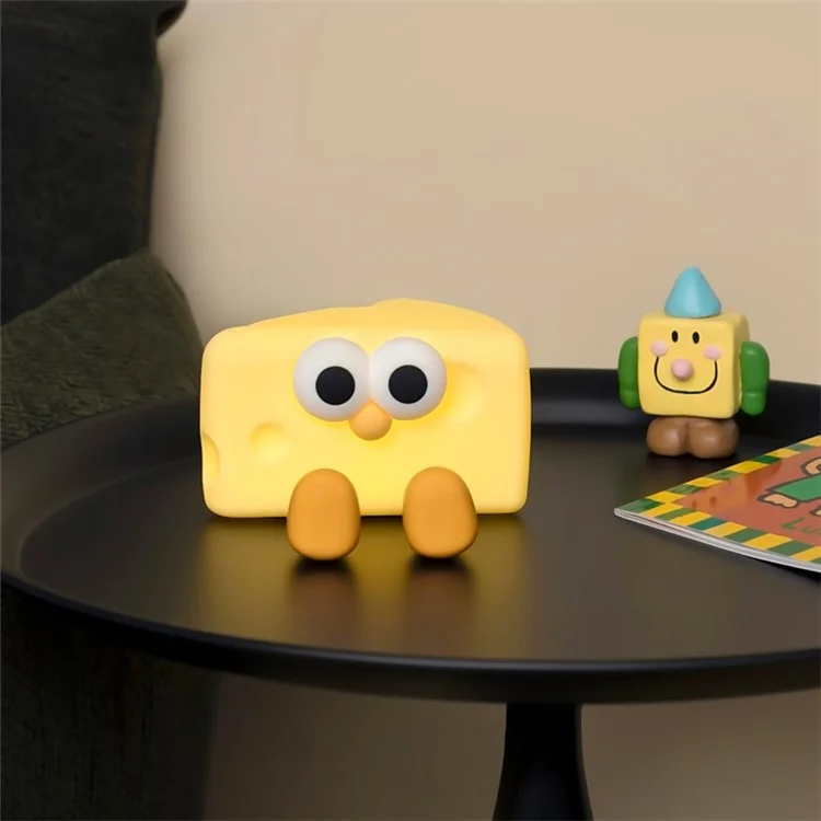 L54 Cute Cheese Silicone Touch Night Lamp Bedside Lamp Bedroom Decoration USB Recargable LED Light