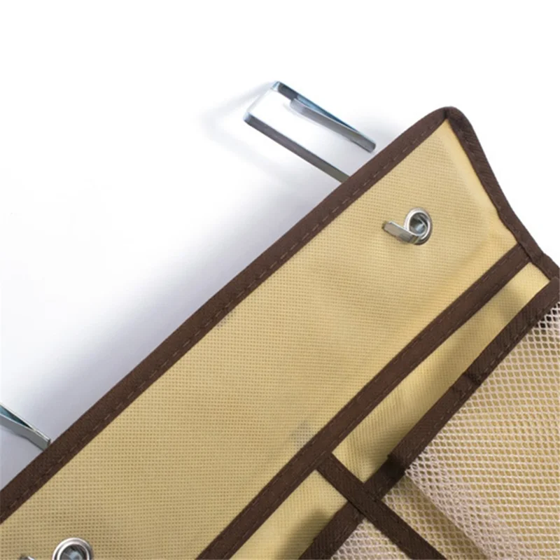 14 Pockets Non-Woven Shoes Hanging Organizer Transparent PVC Shoes Storage Bag - Grey