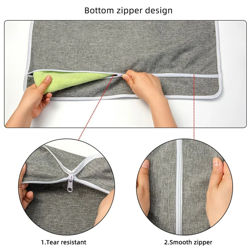 Bathroom Dirty Clothes Basket Laundry Storage Bag Wall Mount Hanging Clothing Organizer - Grey