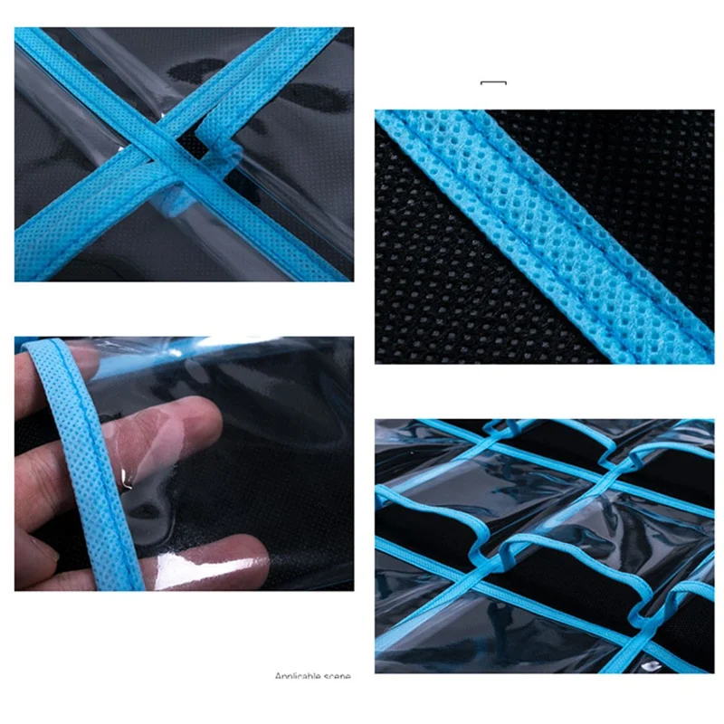 30 Pockets Mobile Phone Storage Bag Hanging Organizer Pouch Classroom Calendar Pocket Chart Calculator Holder - Beige