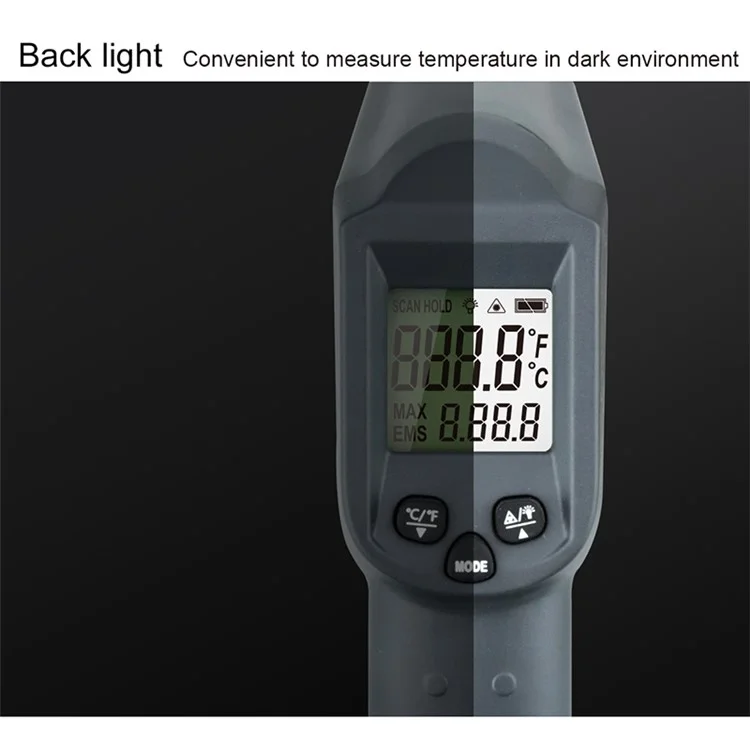KAEMEASU KM-550AH Kontaktloser Temperaturmesskasten Industrieller Infrarot-Thermometer 