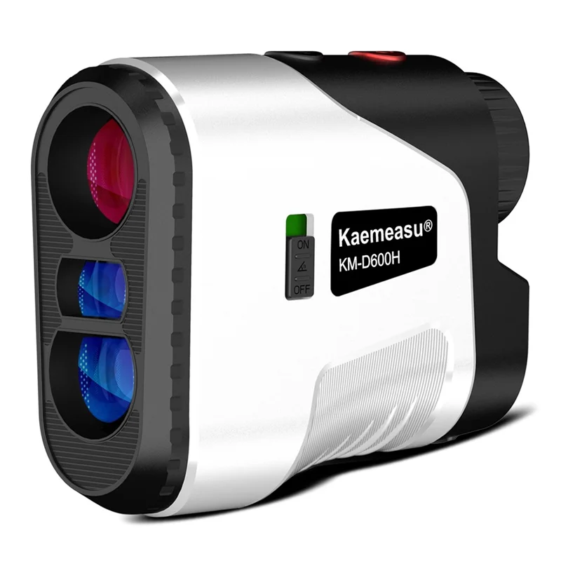 KAEMEASU KM-D600H Golfing Range Finder 5-600m Laser Rangefinder Built-in 450mAh Battery - White