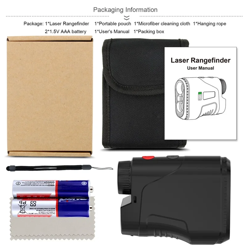 KAEMEASU KM-D600H Golfing Range Finder 5-600m Laser Rangefinder Built-in 450mAh Battery - Grey