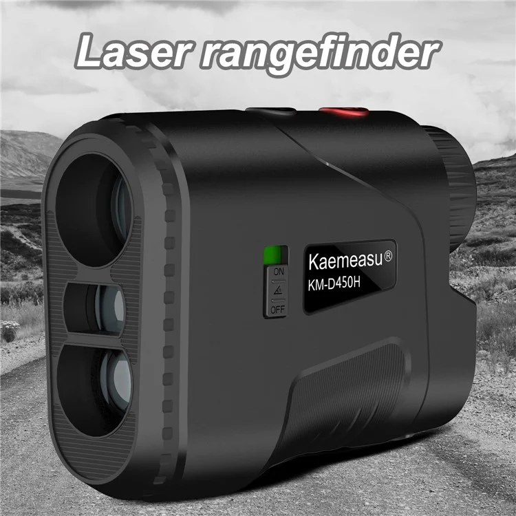 KAEMEASU KM-D450H 5-450m Laser Golfing Range Finder Built-in Battery Golf Rangefinder - Black