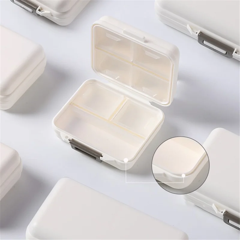 SNH42 Portable Pill Tablets Capsule Storage Box Medicine PP Organizer (No FDA Certified, BPA-Free) - Square