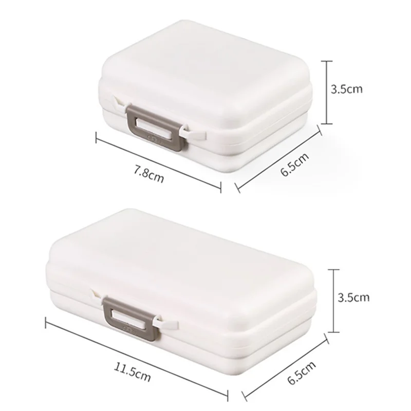 SNH42 Portable Pill Tablets Capsule Storage Box Medicine PP Organizer (No FDA Certified, BPA-Free) - Square