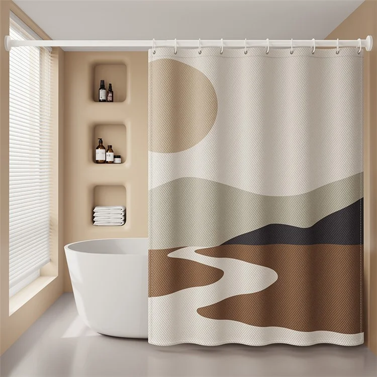 120x180cm Stylish Pattern Thicken Shower Curtain Privacy Protection Bathroom Shower Curtain - Simple