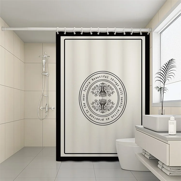 150x180 cm Duschvorhang wasserdicht bedrucktes Muster waschbar Badezimmervorhang - Z05