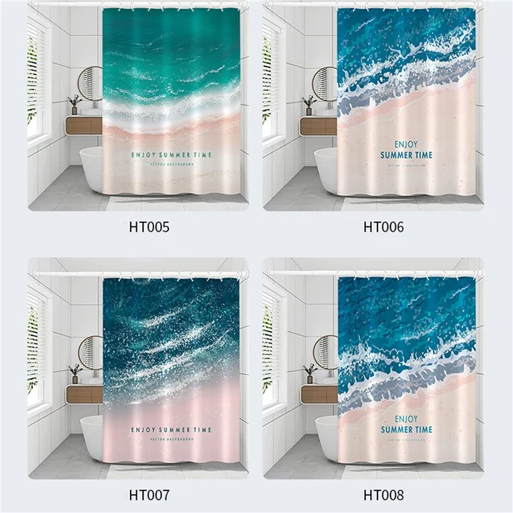 150x180cm Badezimmer Duschvorhang Urlaubsserie am Strand Schimmelresistent Duschvorhang - HT001