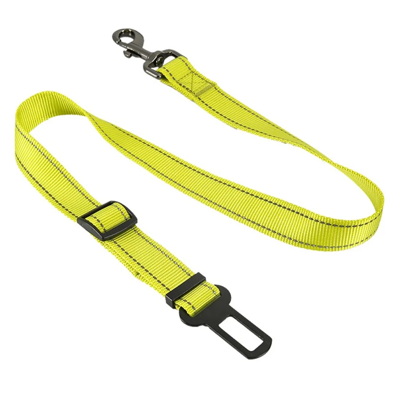 DODOPET 57-95cm Adjustable Dog Seat Belt Solid Color Puppy Car Safety Rope - Green