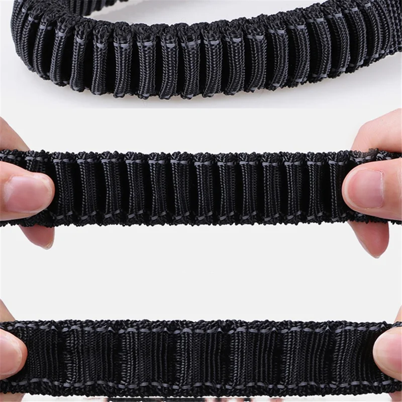 DODOPET 57-95cm Adjustable Dog Seat Belt Solid Color Puppy Car Safety Rope - Black