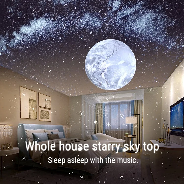 K-1206 Multi-functional Galaxy Star Projector White Noise Bluetooth-compatible Speaker