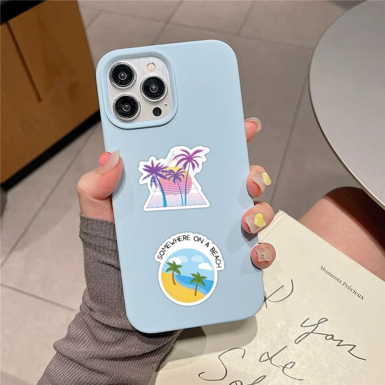 120pcs / Set Sommer Kokosnuss Palm Beach Graffiti Aufkleber DIY Telefon Hülle Tagebuch Dekorative Abziehbilder