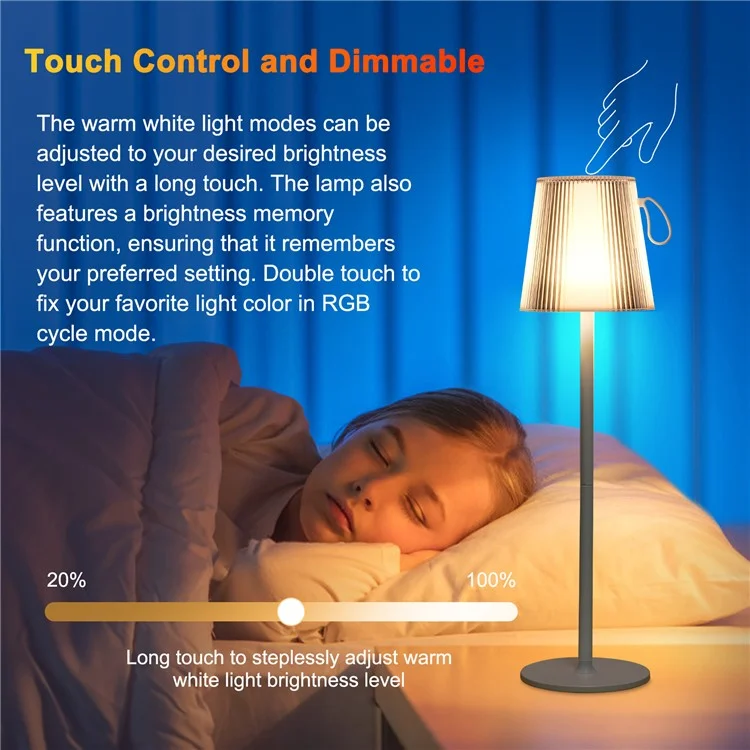 ML-G08 Lampe de bureau magnétique sans fil Lampe de nuit rechargeable USB-C - Blanc