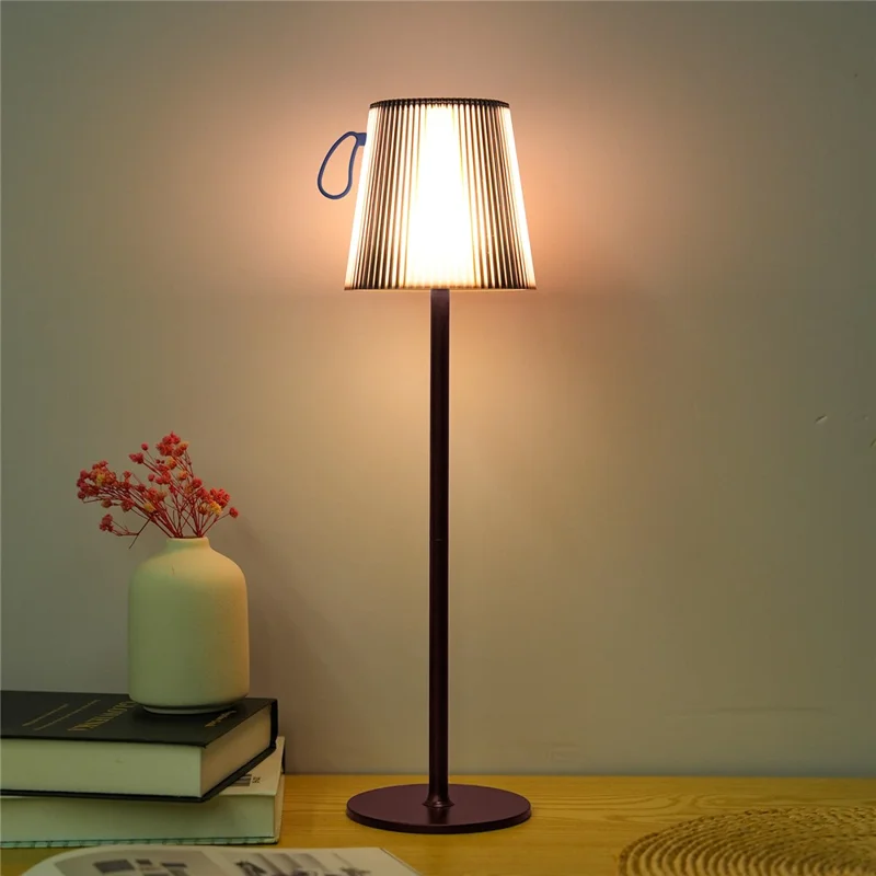 ML-G08 Wireless Magnetic Desktop Lamp Cordless USB-C Port Rechargeable Night Light - Coffee