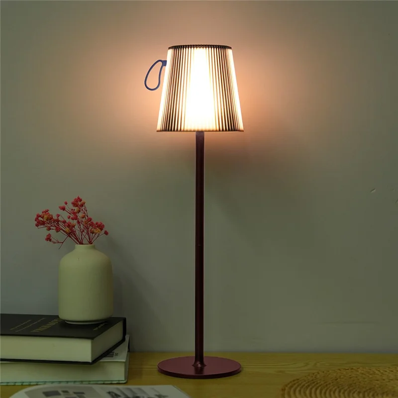 ML-G08 Wireless Magnetic Desktop Lamp Cordless USB-C Port Rechargeable Night Light - Coffee