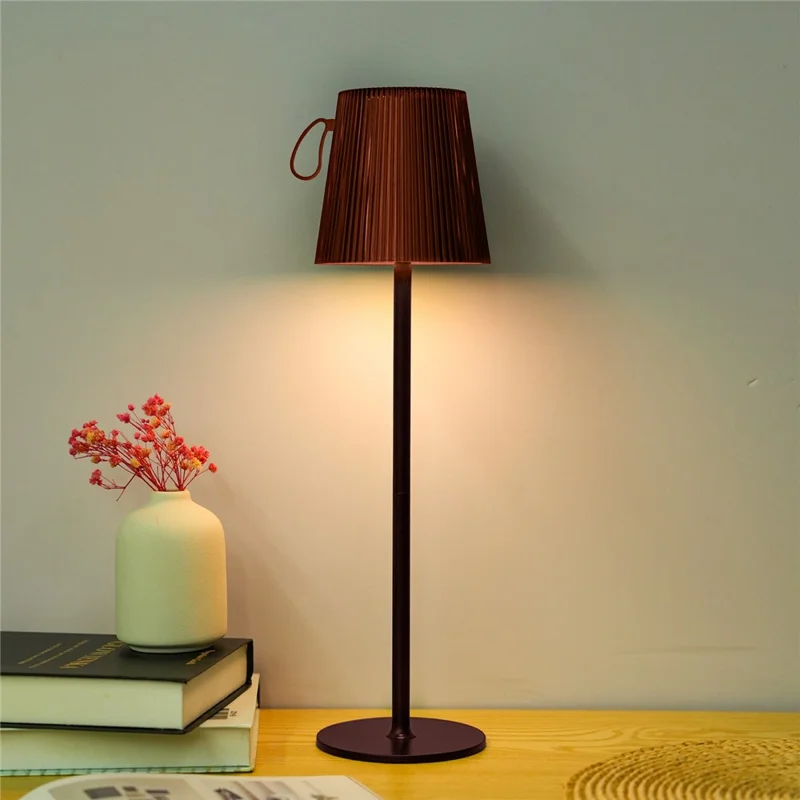 ML-G08 Wireless Magnetic Desktop Lamp Cordless USB-C Port Rechargeable Night Light - Coffee