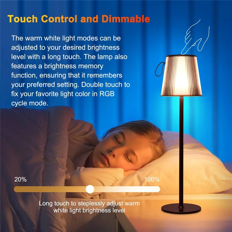 ML-G08 Wireless Magnetic Desktop Lamp Cordless USB-C Port Rechargeable Night Light - Coffee