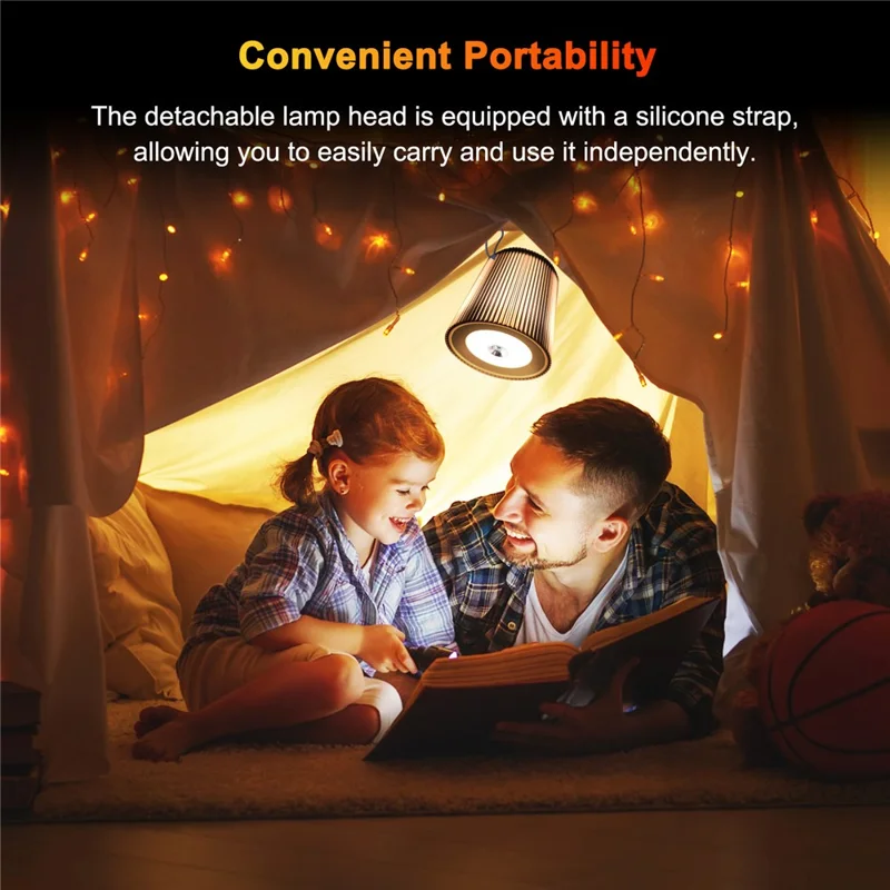 ML-G08 Wireless Magnetic Desktop Lamp Cordless USB-C Port Rechargeable Night Light - Coffee