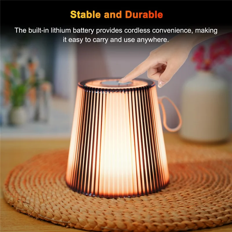 ML-G08 Wireless Magnetic Desktop Lamp Cordless USB-C Port Rechargeable Night Light - Coffee