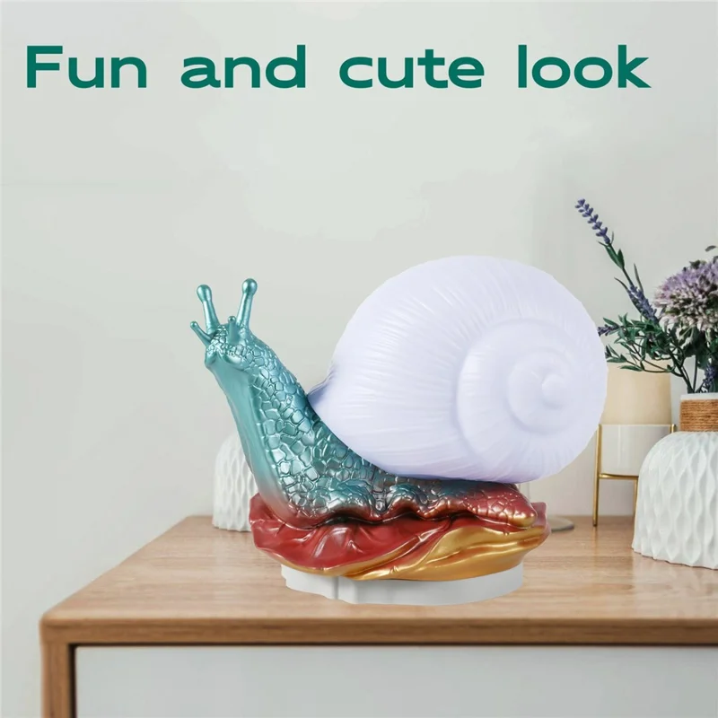 WN1089 RGB Color Changing Snail Night Light Dimmable Breastfeeding Bedside Lamp