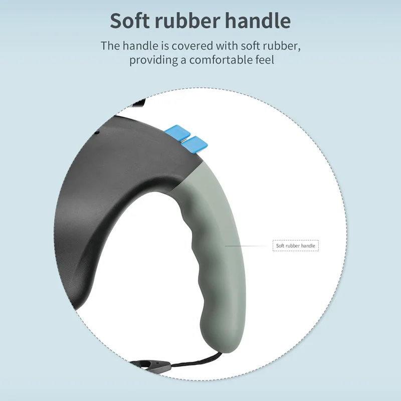 BENWIS HA-DWL-2 Dual Retractable Pet Leash Dog Walking Traction Rope with LED Flashlight - Grey