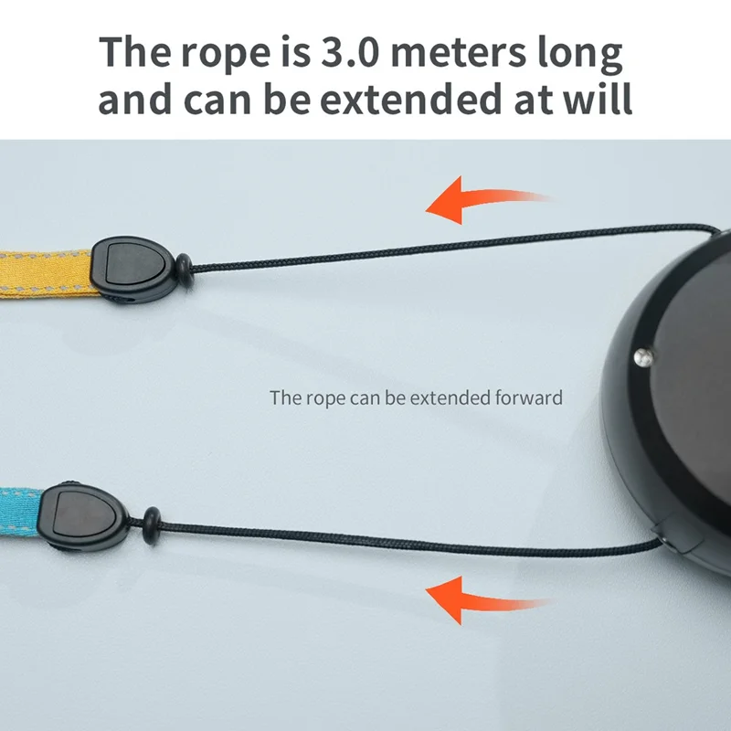 BENWIS HA-DWL-2 Dual Retractable Pet Leash Dog Walking Traction Rope with LED Flashlight - Grey