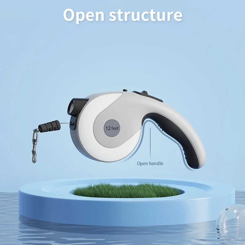 BENWIS HA-DWL-1 Retractable Pet Leash Dog Training Walking Traction Rope - White