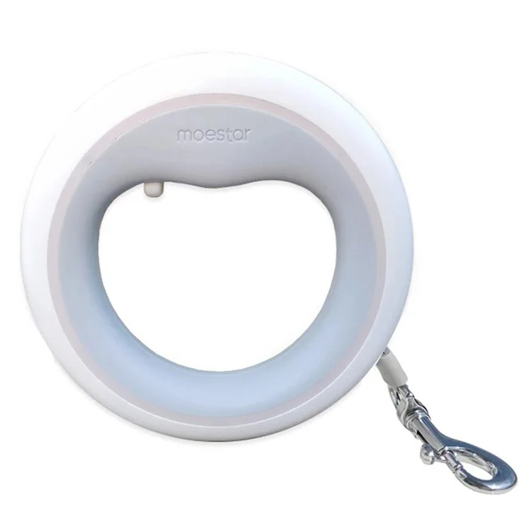 MOESTAR UFO 3m Retractable Dog Leash with Lamp Polyester Tape Lead+ABS Ring Handle