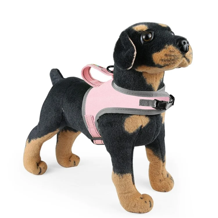 FUNADD FA3002 Outdoor Reflective Pet Dog Harness Puppy Vest with Traction Rope - Pink