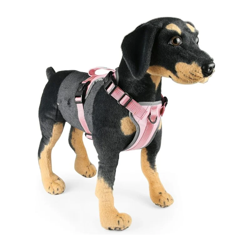 FUNADD FA3001 Dog Vest Leash Pet Traction Rope Dog Training Walking Lead Leash - Pink