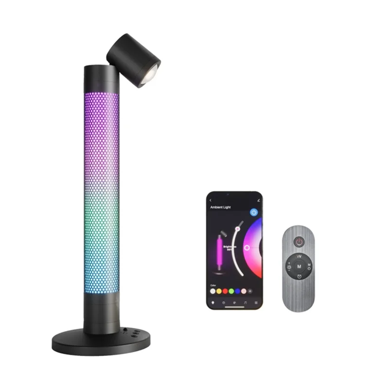 HFW-001 2-in-1 Rotatable Table Lamp Indoor Atmosphere Light App Control Student Study Lamp