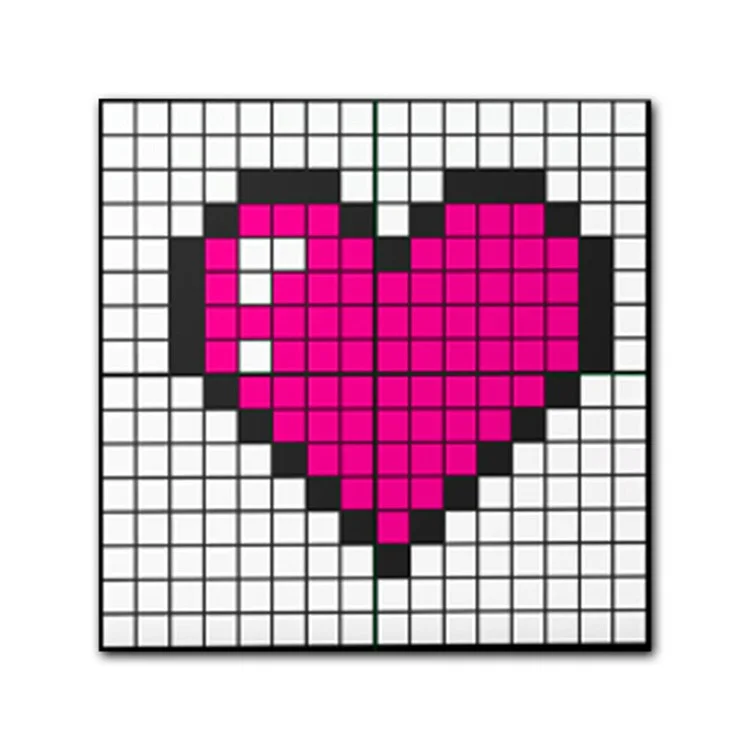 ID13 4Pcs DIY LED Pixel Art Display Screen Kit RGB Pixel Matrix Panel Room Decor - US Plug