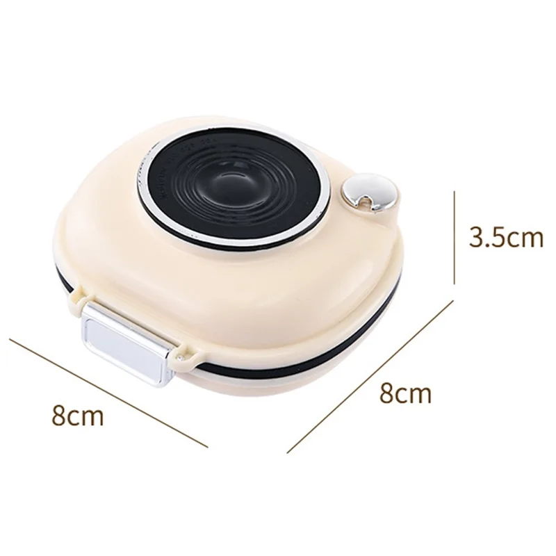 Camera Shape 7 Days Weekly Pill Dispenser Organizer Box Daily Medicine Storage Case, Size S (BPA Free, No FDA)