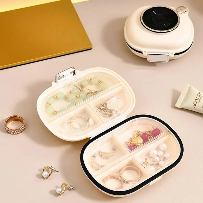 Camera Shape 7 Days Weekly Pill Dispenser Organizer Box Daily Medicine Storage Case, Size S (BPA Free, No FDA)
