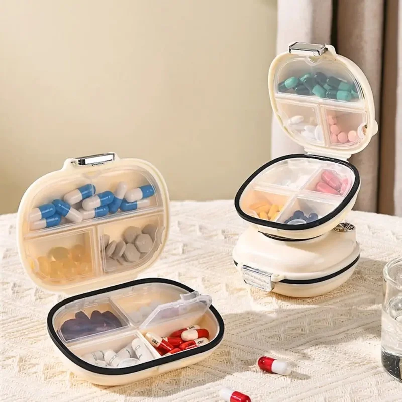 Camera Shape 7 Days Weekly Pill Dispenser Organizer Box Daily Medicine Storage Case, Size S (BPA Free, No FDA)