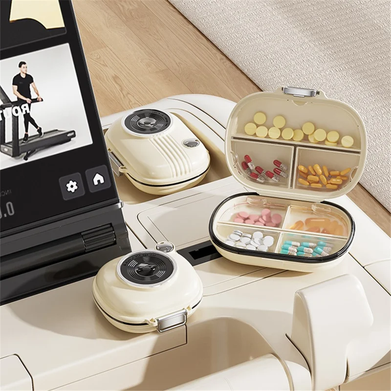 Camera Shape 7 Days Weekly Pill Dispenser Organizer Box Daily Medicine Storage Case, Size S (BPA Free, No FDA)