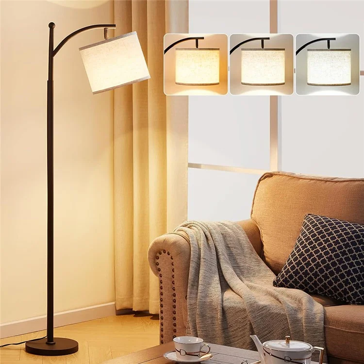 3 Color Temperatures 9W LED Bulb Modern Floor Lamp for Living Room with Foot Switch - EU Plug