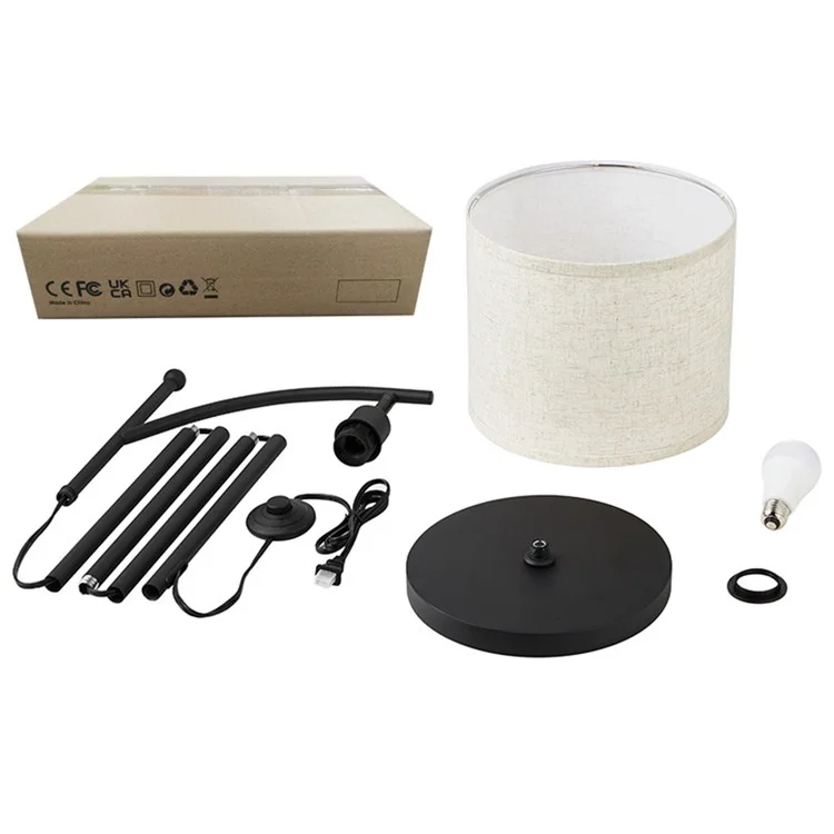 3 Color Temperatures 9W LED Bulb Modern Floor Lamp for Living Room with Foot Switch - EU Plug