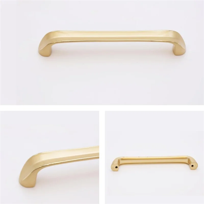 6891-128 147mm Nowoczesna Minimalistyczna Uchwyt Do Szafki, Solidne Wyciągane Ze Stali Cynkowej, Złoto