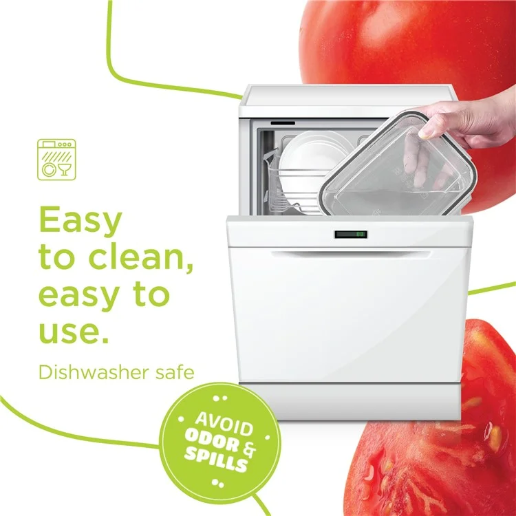 3Pzas Caja de Almacenamiento de Refrigerador Redonda Transparente Canasta de Drenaje Caja de Mantenimiento de Frescura de Frutas y Verduras (Libre de BPA, No FDA)