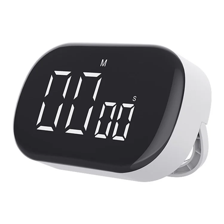 F3 Kitchen Timer Large Screen Magnetic Time Manager Student Learning Alarm Clock - White
