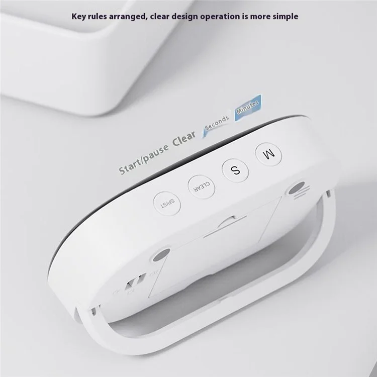 F3 Kitchen Timer Large Screen Magnetic Time Manager Student Learning Alarm Clock - White