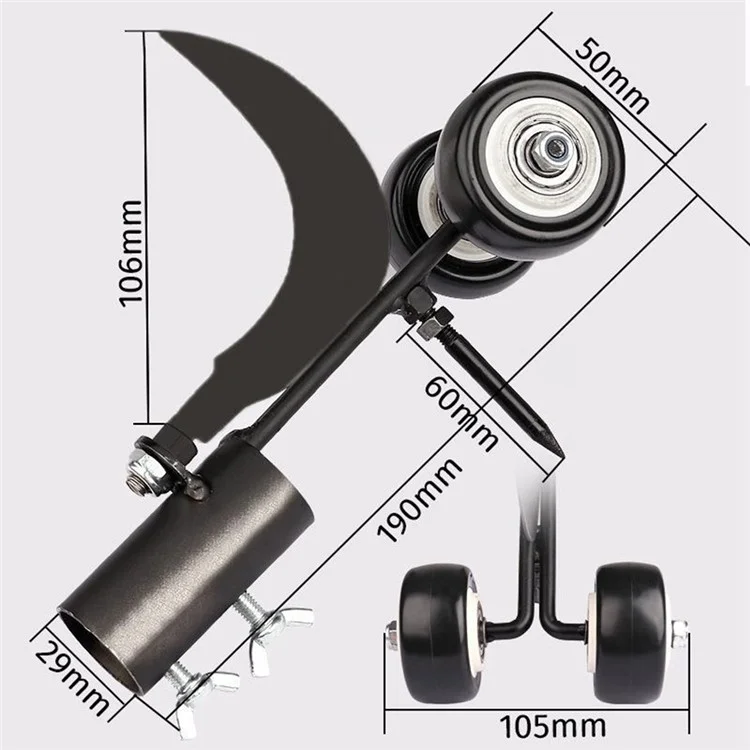 Carbon Steel Double Hook Rolling Wheel Garden Gap Weeding Tool Fast Weeding Loosening Tool