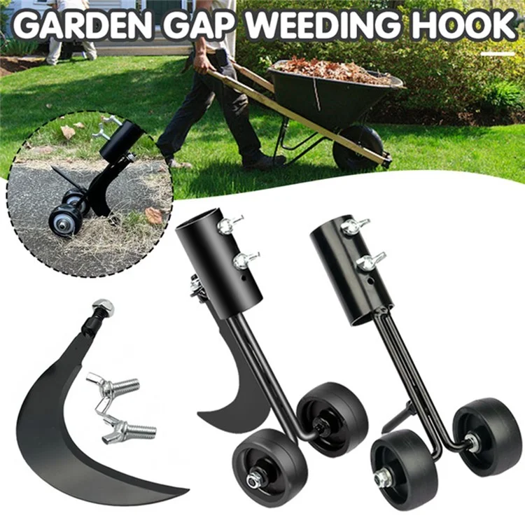 Carbon Steel Double Hook Rolling Wheel Garden Gap Weeding Tool Fast Weeding Loosening Tool