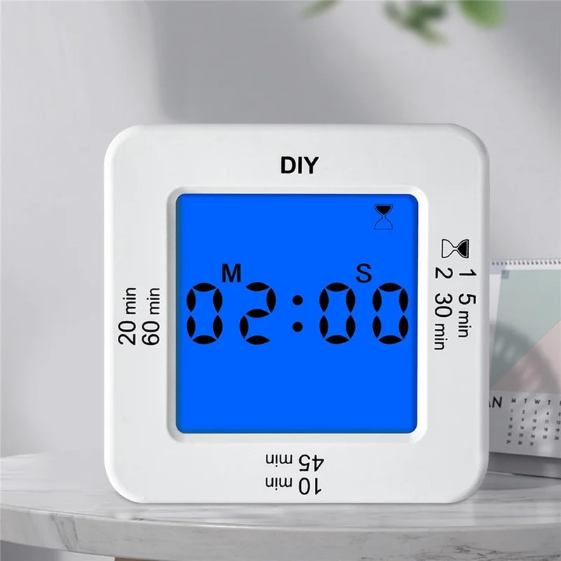 Large LED Display Multifunctional Digital Kitchen Timer with 4 Alarm Modes Stopwatch Clock