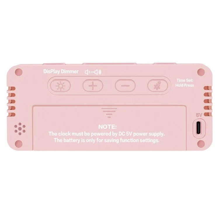 YF2024 Relógio de Mesa Digital Estudante com Espelho de Superfície, Alarme Duplo e 15 Cores RGB - Branco